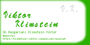 viktor klimstein business card